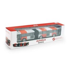 Fém csuklós busz PID Prága piros 18 cm