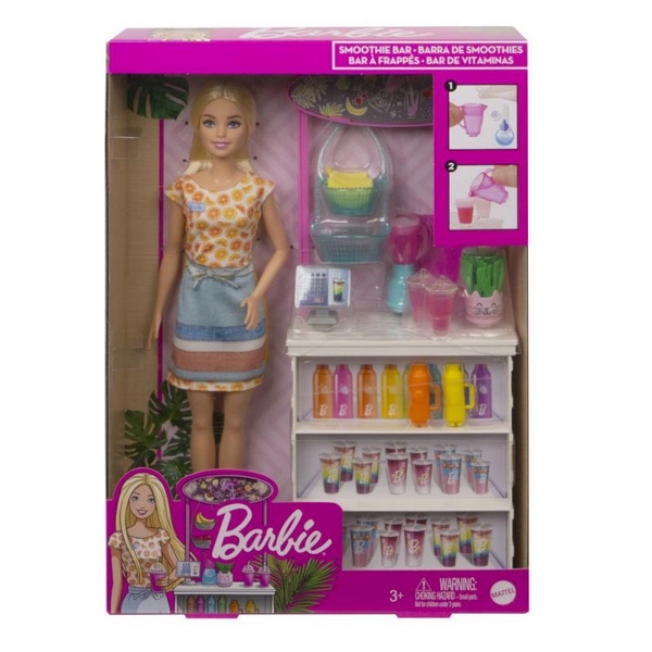 Barbie TABLE À SMOOTHIE AVEC POUPEE
