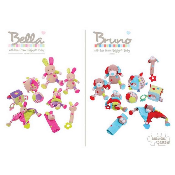 Bigjigs Baby Textilní motorická kostka - Králíček Bella