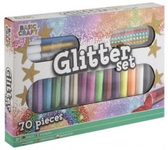 Set di colla glitter, brillantini e strass - 70 pezzi