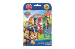 Fújós filctollak 6db sablonnal fiúknak Mancs őrjárat/Paw patrol dobozban 12x19cm