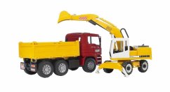 Bruder 2751 tehergépkocsi MAN+bagr LIEBHERR