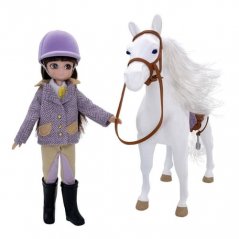 Bambola Lottie cavaliere con cavallo