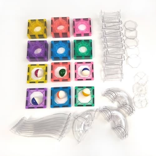 Magnetická stavebnice Kuličkodráha maxi 78 ks