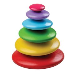 Bigjigs Baby Joc de echilibrare pentru copii cu pietricele colorate