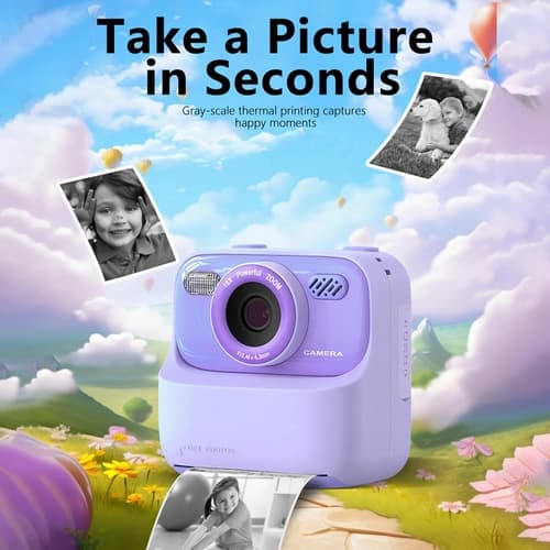 Fialový foťák s termotiskem + 32GB karta zdarma