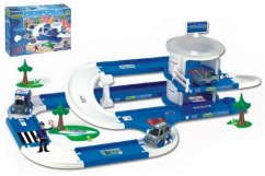 Garage + piste Kid Cars 3D Police plastique 3,8m en boîte 59x40x15cm 12m+ Wader