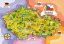 Puzzle Mapa Českej republiky 120 dielikov + 14 vzdelávacích kvízov