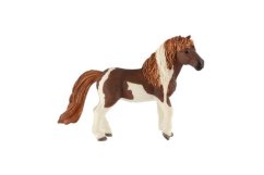 Cheval domestique Poney Shetland zooted en plastique 12cm dans un sac