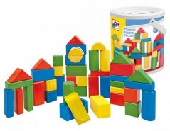 Klocki Woody Blocks kolorowe 50 szt - 2,5 cm