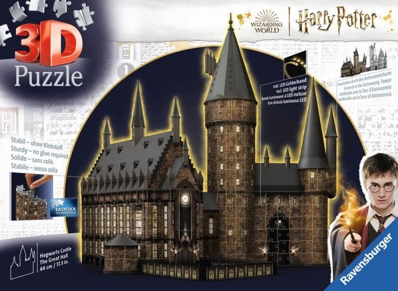 Harry Potter: Castillo de Hogwarts - Gran Salón (Edición Nocturna) 540 piezas