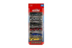 Mașină de curse 6pcs metal/plastic 8cm alergare liberă în cutie 10,5x27x4cm