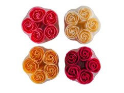 Savon fleurs de rose 5x3g dans une boîte en forme de fleur, SALSA