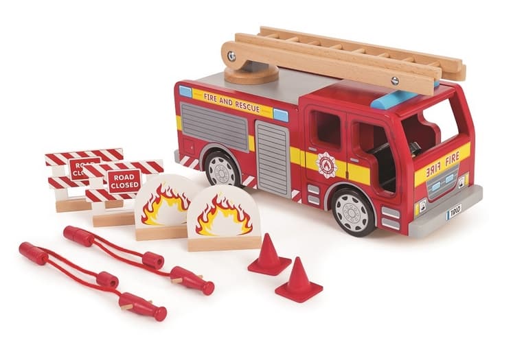 Tidlo Camion de pompiers en bois