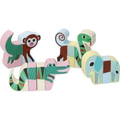 Vilac Puzzle magnetic din lemn Animale din junglă
