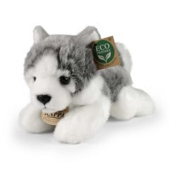 Rappa Pluszowy leżący pies Husky 20 cm ECO-FRIENDLY