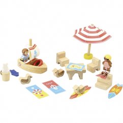 Jeujura Kit de madera 120 piezas Casa de playa