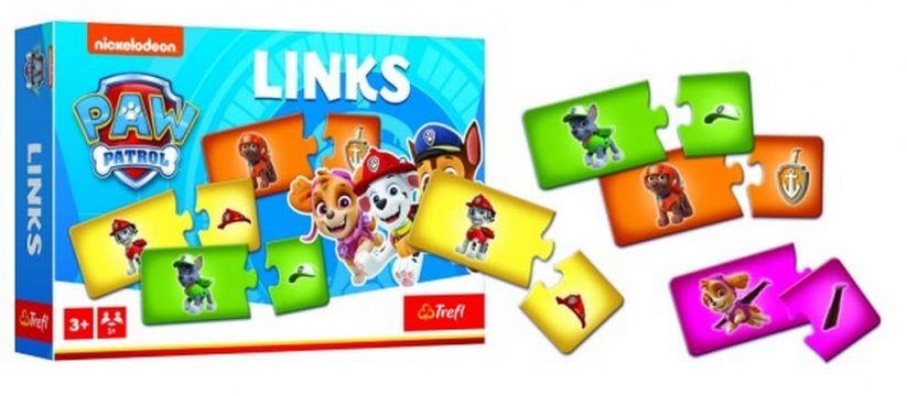 Joc Link-uri puzzle Paw Patrol/Paw Patrol 14 perechi joc educațional în cutie 21x14x4cm
