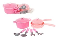 Set de veselă cu accesorii roz