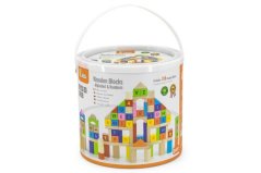 Dřevěné kostky písmena a čísla 100ks