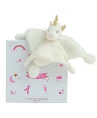 Doudou Set cadou - unicorn de pluș 22 cm
