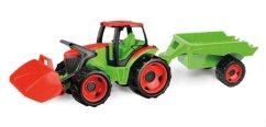 Lena Traktor se lžící a s vozíkem, červeno zelený