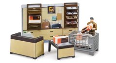 Bruder 62250 BWORLD Pobočka přepravce UPS s figurkou