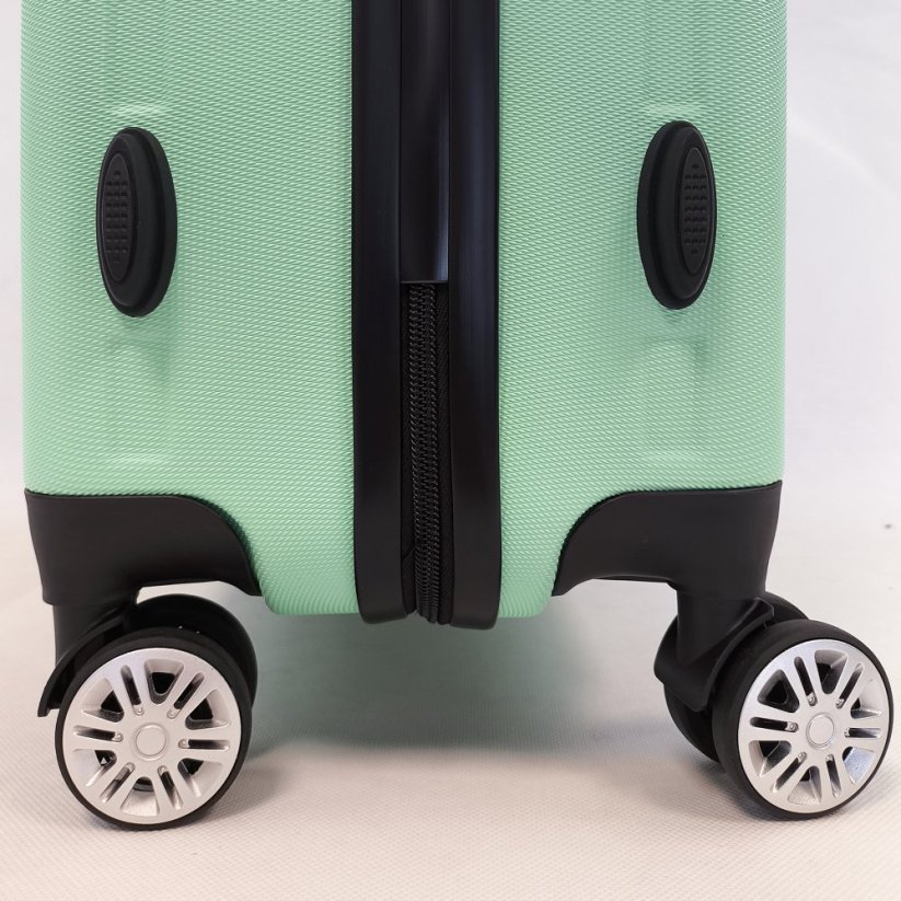 Walizka podróżna Bavy 20" Paski Jasnozielony