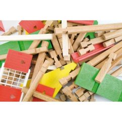 Jeujura Jeu de construction en bois 180 pièces Big Farm