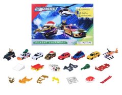 Majorette Calendar de Advent Mountain Rescue cu 8 mașinuțe metalice 1:64