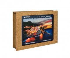 Dřevěné barevné puzzle - Manarola v Itálii