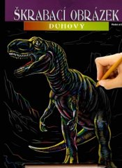 Cuadro para rascar arco iris A4 dinosaurio