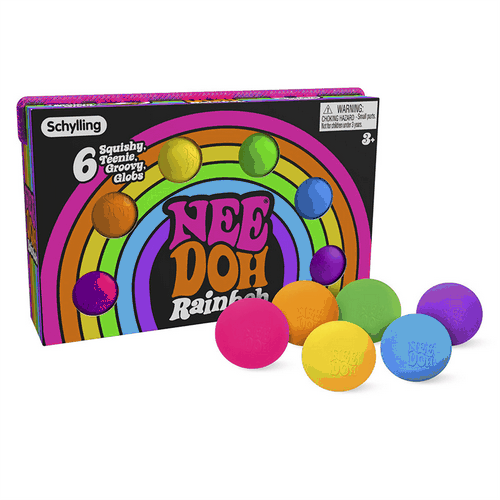 Schylling Arcobaleno palline squishy NeeDoh 6 pz.