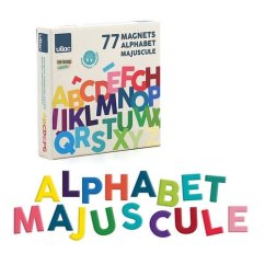 Vilac Dřevěná magnetická abeceda Velká písmena 77 ks