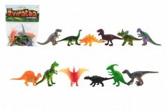 Animaux dinosaures mini plastique 12pcs en sac