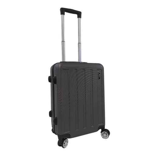 Bavy Cestovní kufr skořepinový 20" Stripes Dark grey