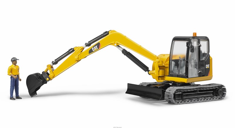 Bruder 2466 CAT mini excavateur avec figurine
