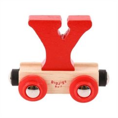 Bigjigs Rail Wagon Voie ferrée en bois - Lettre Y