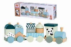 Panda Jigsaw Tren din lemn