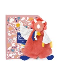 Coffret cadeau Doudou - Peluche Dinosaure Orange 25 cm