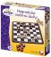 Mágneses utazó sakk játék fa táblán, dobozban 20x20x4cm