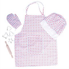 Bigjigs Toys Set de cuisine avec tablier à pois