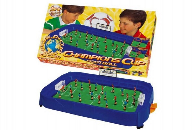 Fotbal/Campion de fotbal joc de masă din plastic în cutie 63x36x9cm