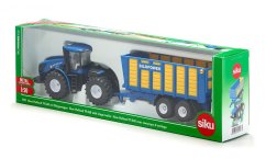 SIKU Farmer 1947 - Tracteur New Holland avec remorque Joskin, 1:50