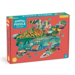 Mudpuppy Puzzle Wetlands în formă de broască țestoasă 300 de piese