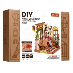 RoboTime 3D dřevěná skládačka Miniatura domečku Bistro na Champs-Élysées