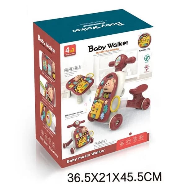 Multifunkčné interaktívne chodítko červené