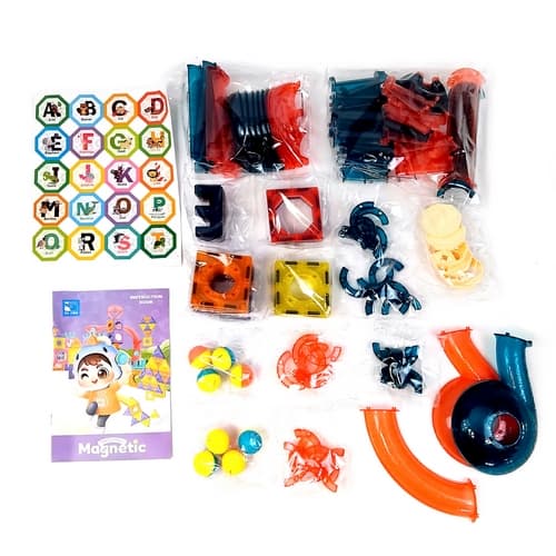 Magnetická stavebnice Dráha 107 ks