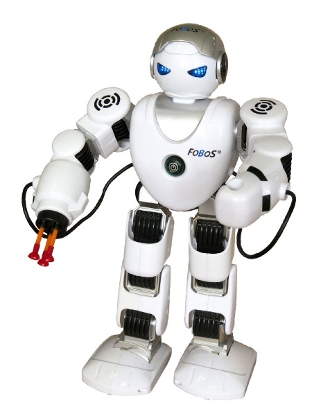 Robot RC FOBOS Bojovník chodící plast 40cm na baterie a USB připojení