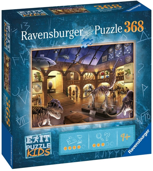 Ravensburger Exit KIDS puzzle: Éjszaka a múzeumban 368 darab